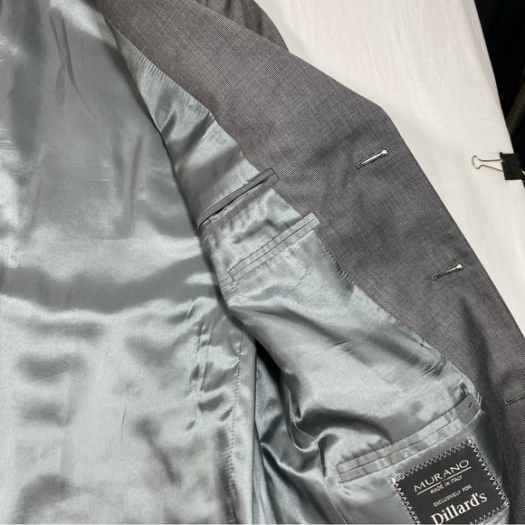 Murano Wool Jacket Blazer Gray Made in Italy 42R 3 button Closure Sports… - Picture 14 of 16